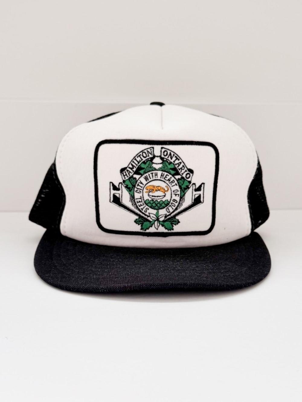 Vtg Hamilton Ontario Trucker Hat Steel City Heart of Gold Otto Cap Mesh Snapback